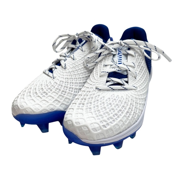 NWOT Under Armour Women’s Softball Cleats Blue White Size 9.5 - Picture 2 of 13